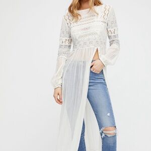 Free people sweet sunny days tunic xs ivory